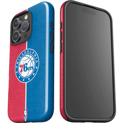 NBA Philadelphia 76ers Canvas Split iPhone 16 Pro Max Impact Case